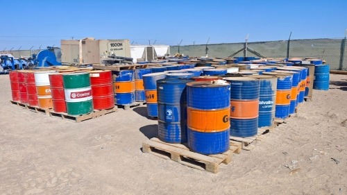 Drums with Oil and Oil Filter (Total Qty. 156 Drums)