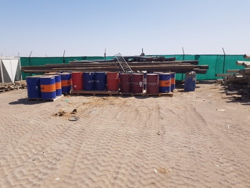 Lot-21: 29 Oil drums + 4 drums with filters