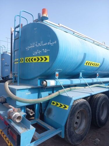 Used 2018 Gorica 6,500 IG Water Tanker Trailer (Without Prime Mover) - Plate 7655 WK